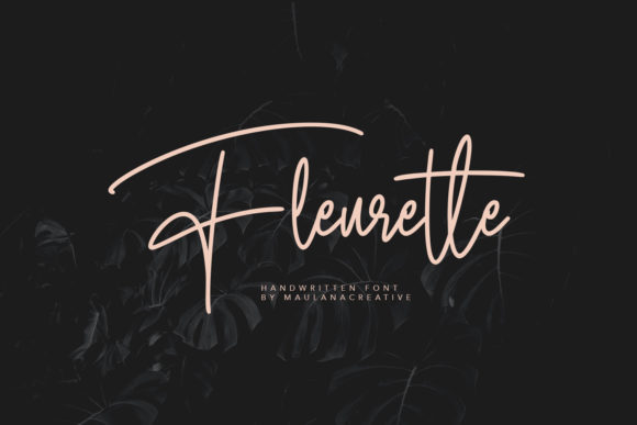 Fleurette: A Handwritten Typeface for Elegant Editorial Design