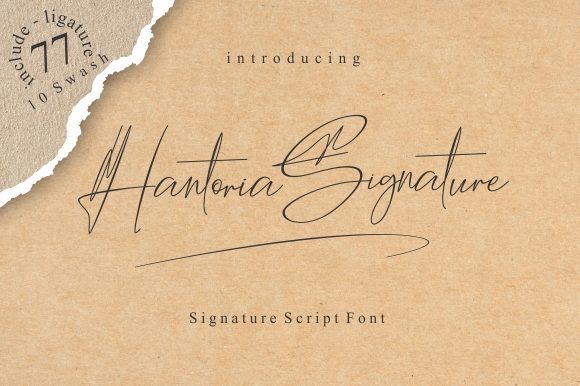 Hantoria Signature: The Elegant Typeface for Polished Brand Identity