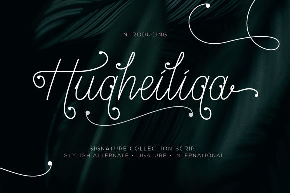 Hugheiliga: The Handwritten Typeface for Elegant Digital Branding